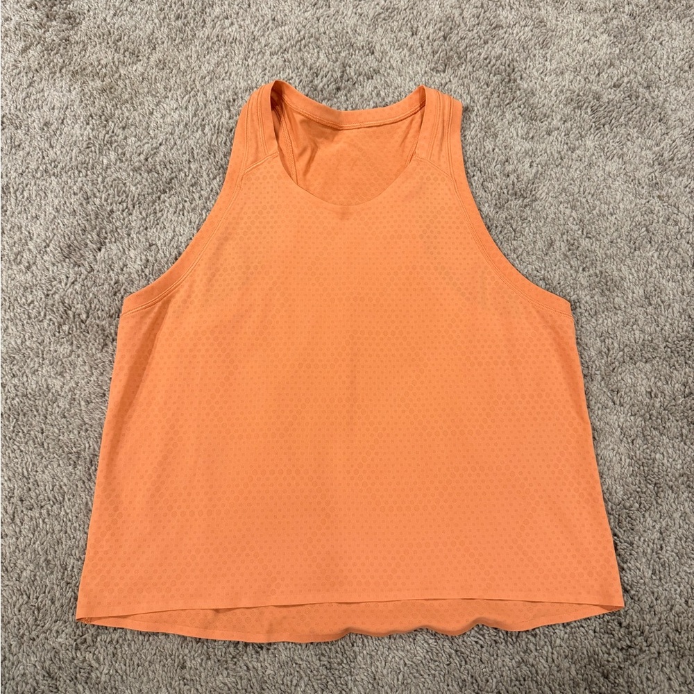 Lululemon Athletica Fast and Free Race Length tank top.